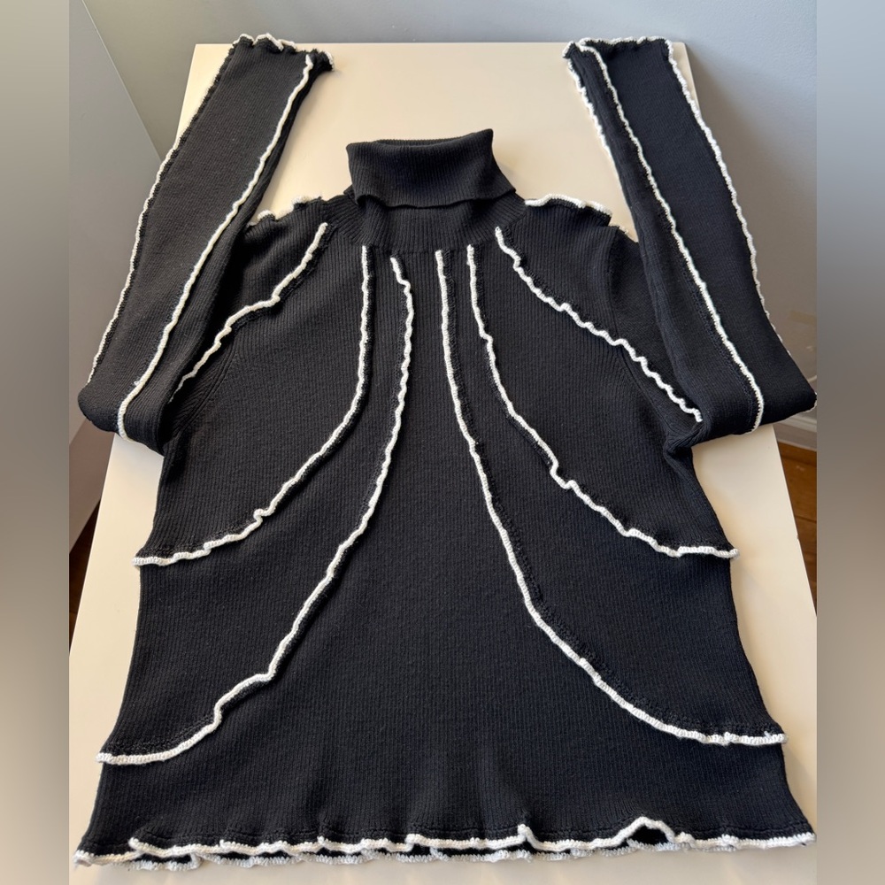 Sea New York "Elin" Ribbed Deconstructed Sweater -Size XL - Picture 4 of 16